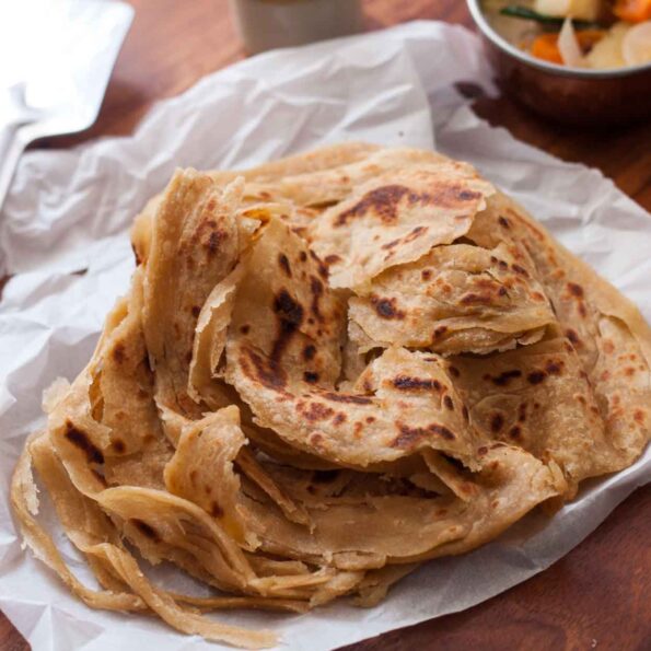 https://www.pontalo.net - Kerala Style Whole Wheat Parotta Recipe