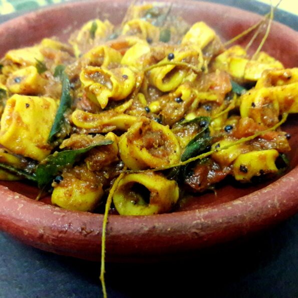 https://www.pontalo.net - Calamari Roast Recipe (Kerala Style Squid)