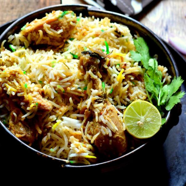 https://www.pontalo.net - Lucknowi Murgh Biryani Recipe - Awadhi Style Chicken Biryani