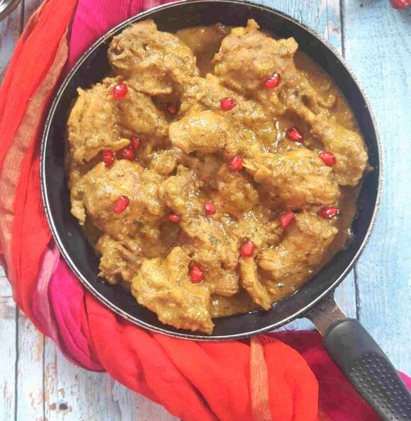 https://www.pontalo.net - Lavand-E-Murgh Recipe - Afghani Chicken In Yoghurt Gravy