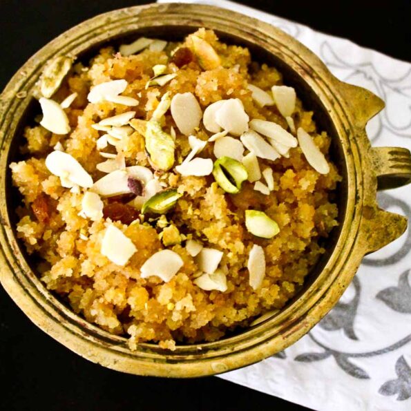 https://www.pontalo.net - Moong Dal Halwa Recipe (A Low Calorie Version)