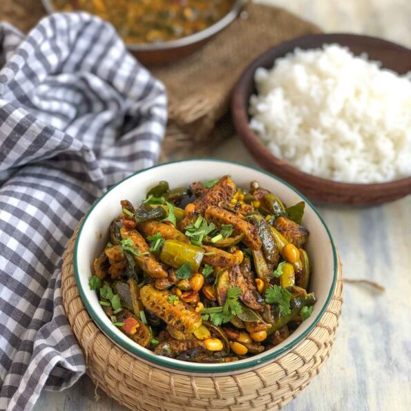 https://www.pontalo.net - Maharashtrian Tindora Sabzi With Peanuts Recipe