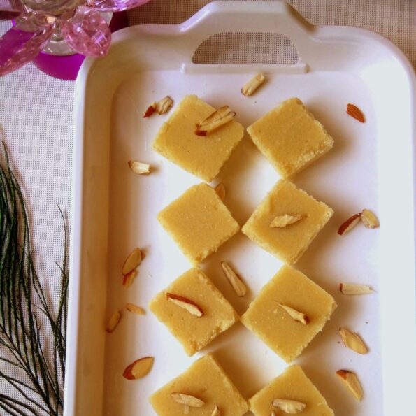 https://www.pontalo.net - Milk Sooji Fudge Recipe