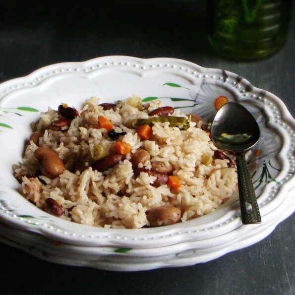 https://www.pontalo.net - Mixed Beans Vegetable Pulao Recipe