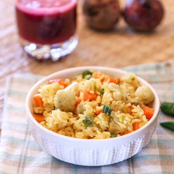 https://www.pontalo.net - Mixed Vegetable Pulao Recipe