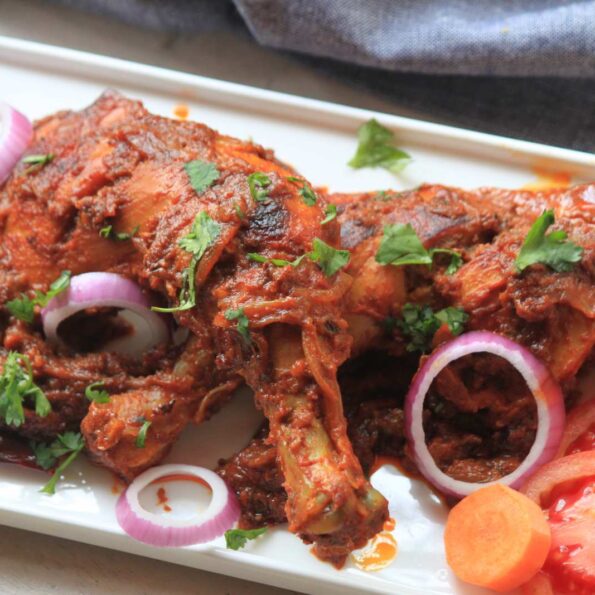 https://www.pontalo.net - Murgh Masala Recipe - Chicken Tangdi Masala