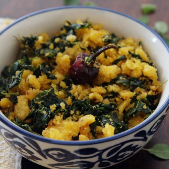 https://www.pontalo.net - Murungai Keerai Paruppu Usili Recipe - Drumstick Leaves & Toor Dal