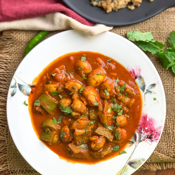 https://www.pontalo.net - Mushroom Curry Recipe