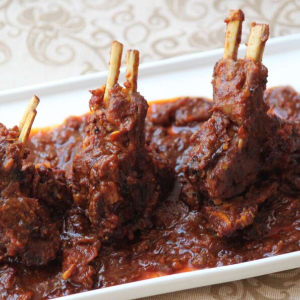 https://www.pontalo.net - Mutton Chaap Recipe - Slow Cooked Lamb Chops