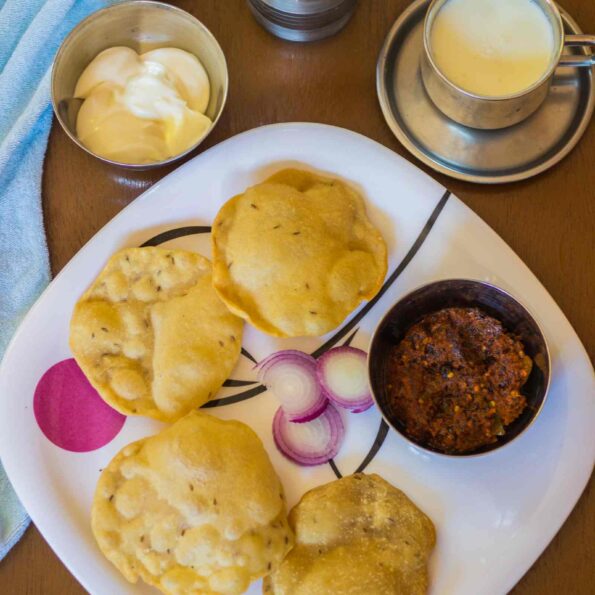 https://www.pontalo.net - Nagori Puri Recipe (Semolina Puri)