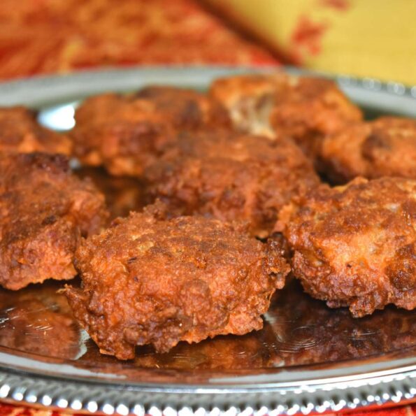 https://www.pontalo.net - Narikol Pitha Recipe - Sweetened Coconut Fritter