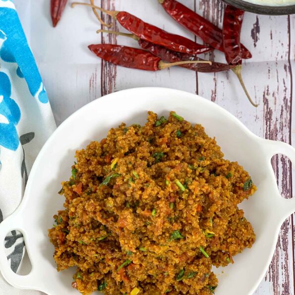 https://www.pontalo.net - Tomato Quinoa Recipe  - With A South Indian Twist