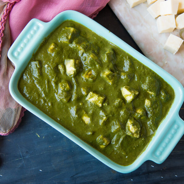 https://www.pontalo.net - Palak Paneer Recipe | Cottage Cheese In Spinach Gravy