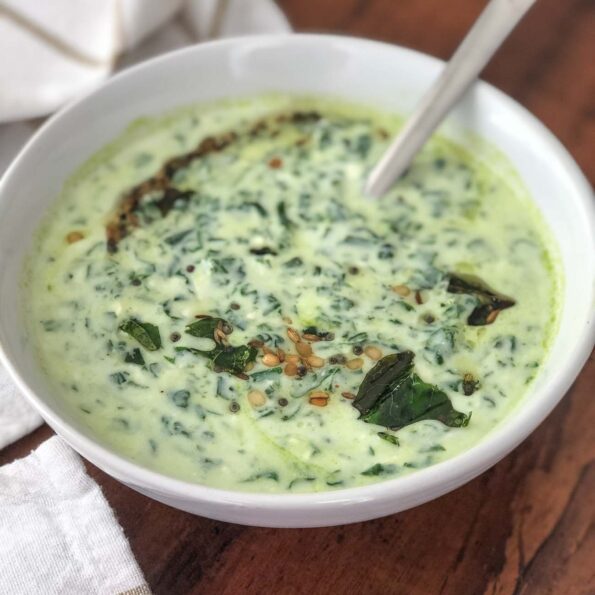 https://www.pontalo.net - Palak Raita Recipe (Spinach Yogurt Salad)