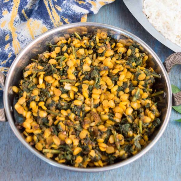 https://www.pontalo.net - सुखी दाल पालक की सब्ज़ी रेसिपी - Dry Palak Dal Sabzi (Recipe In Hindi)