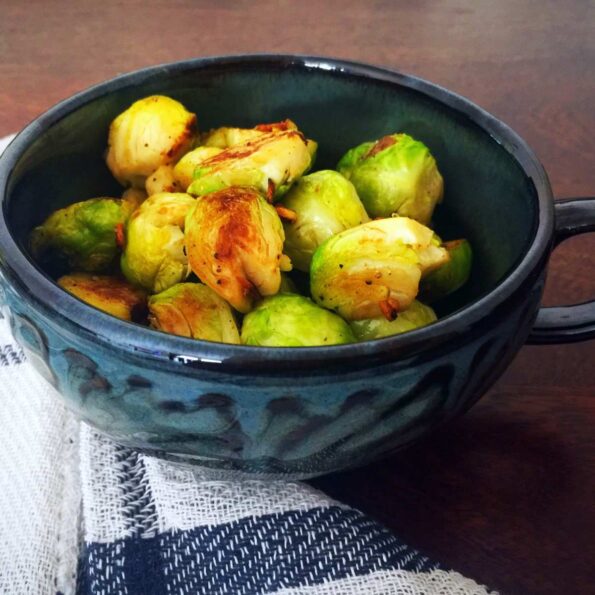 https://www.pontalo.net - Pan Fried Brussel Sprouts Recipe