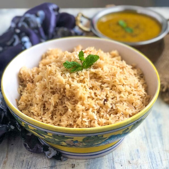 https://www.pontalo.net - Vagharela Chawal Recipe - Parsi Style Brown Rice