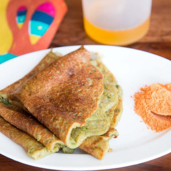 https://www.pontalo.net - The Oat and Green Moong Dal Pesarattu-Savory Lentil Crepe Recipe