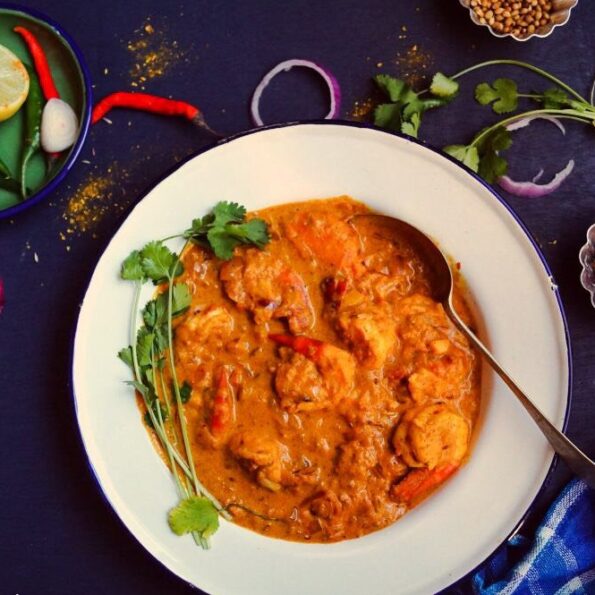 https://www.pontalo.net - Quick Prawn Tikka Masala Recipe