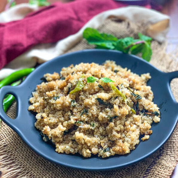 https://www.pontalo.net - पुदीना किनुआ रेसिपी - Pudina Quinoa Recipe