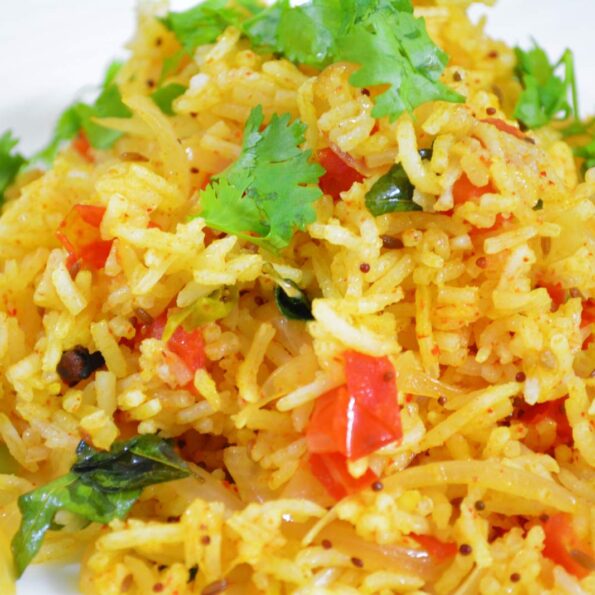 https://www.pontalo.net - Quick Pulao With Onions And Tomatoes Recipe