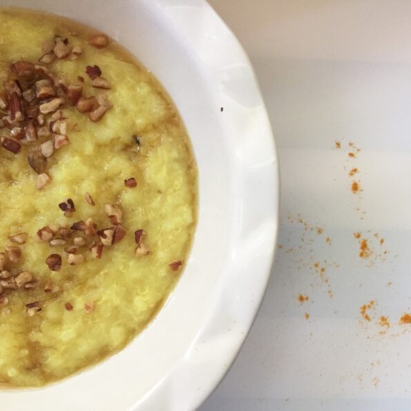 https://www.pontalo.net - Quinoa Rice Pudding With Turmeric Recipe