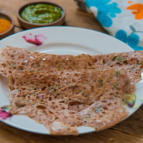 https://www.pontalo.net - Ragi Rava Dosa Recipe With Oats - Finger Millet & Oats Dosa Recipe