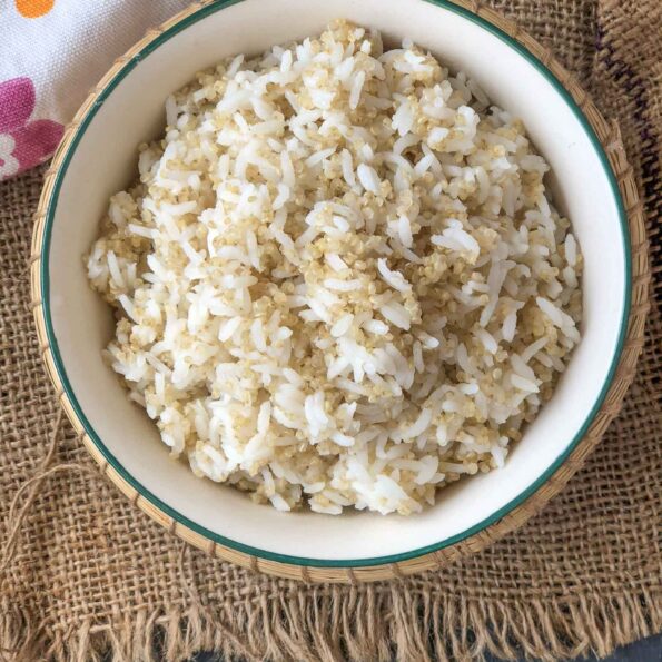 https://www.pontalo.net - Rice With Quinoa Recipe- Pressure Cooker Method