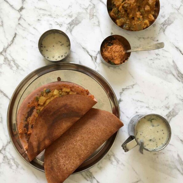 https://www.pontalo.net - Sagu Masala Dosa Recipe