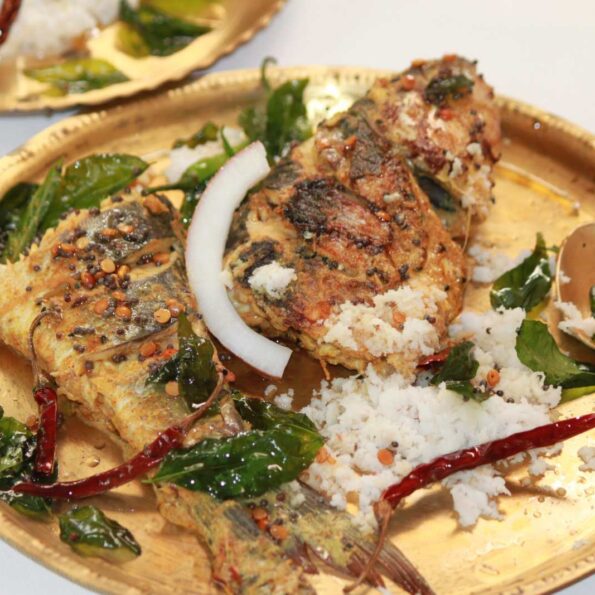 https://www.pontalo.net - South Indian Grilled Fish With Spicy Fusion Sauce Recipe