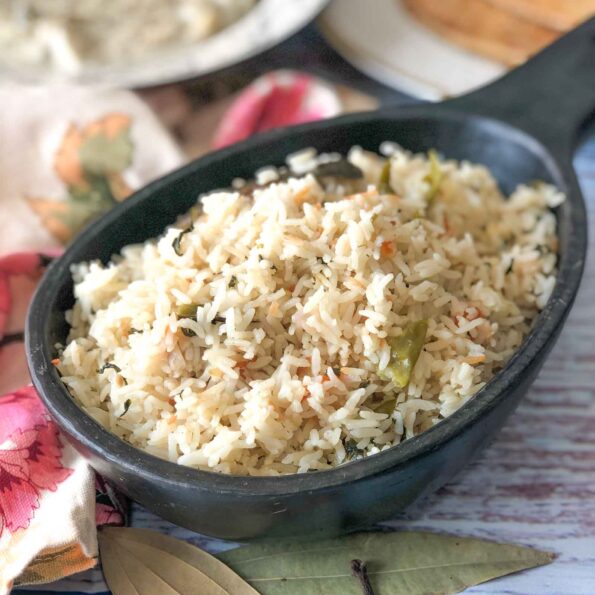 https://www.pontalo.net - Spiced Onion Pulao Recipe - Pyaz Pulao Recipe