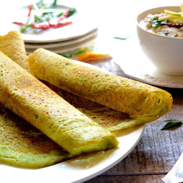 https://www.pontalo.net - पालक धनिया डोसा रेसिपी - Spinach And Coriander Dosa Recipe