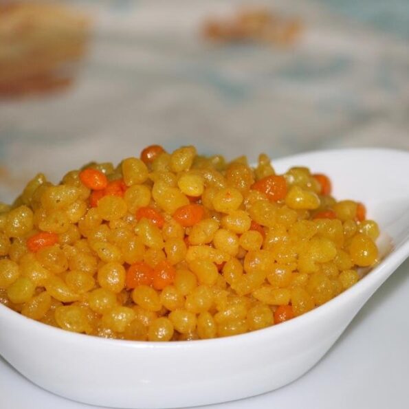 https://www.pontalo.net - Sweet Boondi / Meethi Boondi Recipe