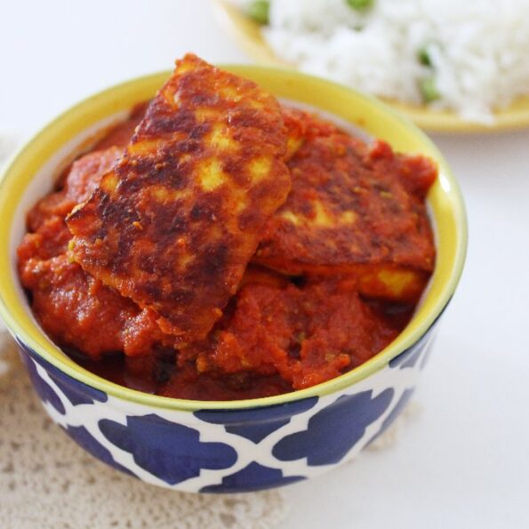 https://www.pontalo.net - Kashmiri Style Tamatar Chaman Recipe -Paneer Cooked With Tomatoes