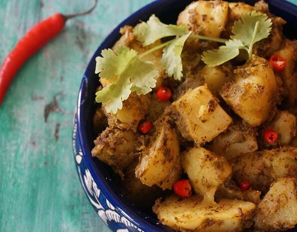 https://www.pontalo.net - खट्टे पुदीने वाले आलू रेसिपी - Tangy Mint Potatoes (Recipe In Hindi)