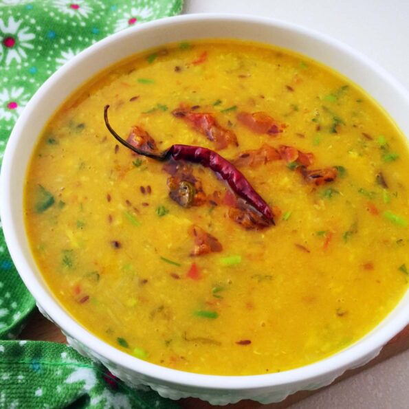 https://www.pontalo.net - Gujarati Trevti Dal Recipe (Creamy Lentils Cooked In Mild Spices)