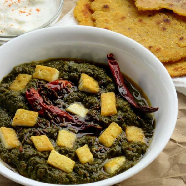 https://www.pontalo.net - साग टोफू रेसिपी - Saag Tofu (Recipe In Hindi)