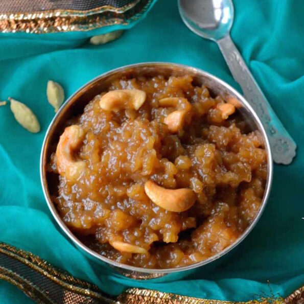 https://www.pontalo.net - Wheat Rava Halwa Recipe