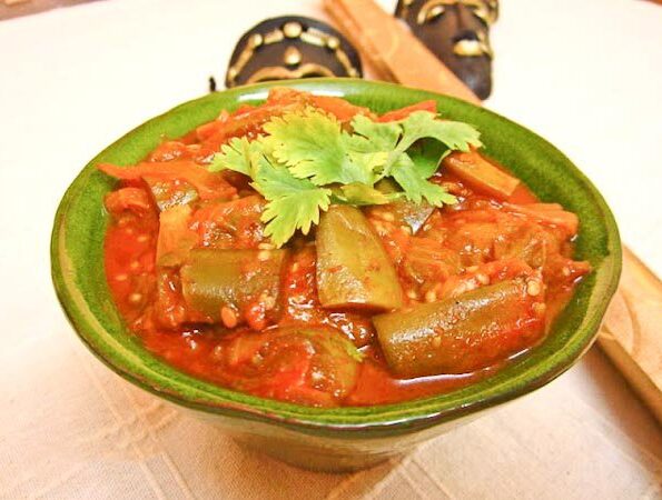 https://www.pontalo.net - Sautéed Aubergine With Tamarind Recipe