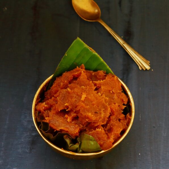 https://www.pontalo.net - Kerala Style Chakka Varattiyathu Recipe- Ripe Jackfruit Halwa